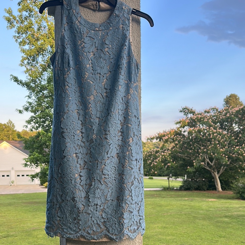 Vince Camuto Blue Lace Mini Dress